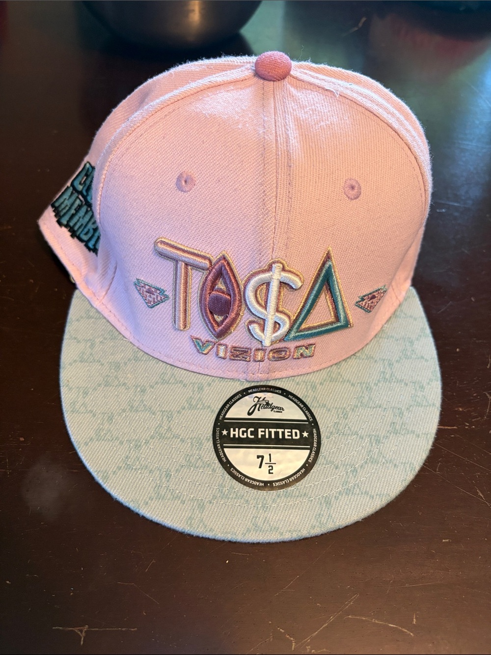 Pink & Mint Fitted Hat